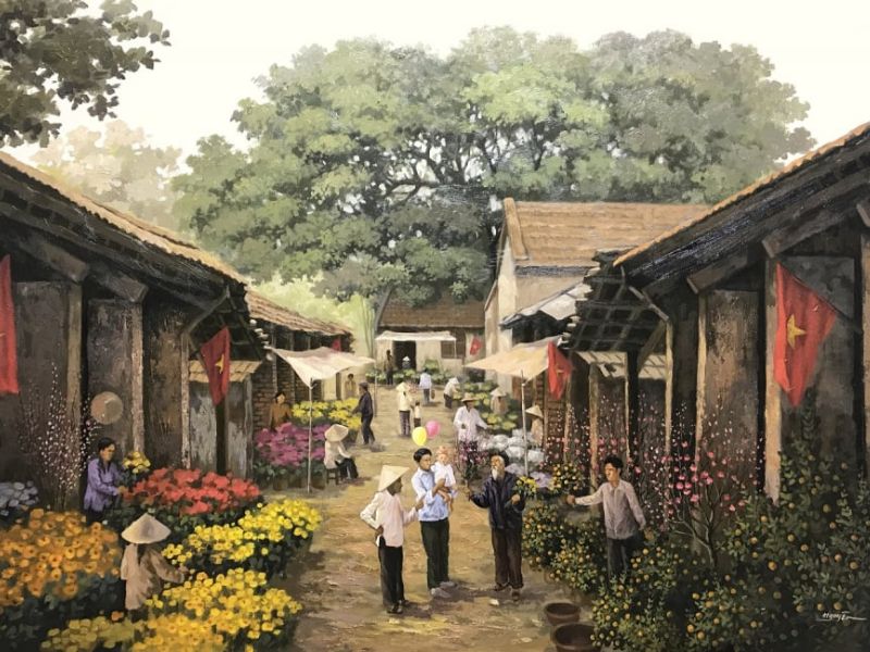 chợ tết xưa