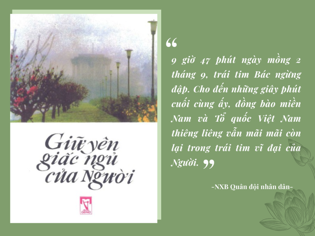 “Giữ yên giấc ngủ của Người” - Giữ cho đất nước đời đời vẻ vang! sách về Bác Hồ
